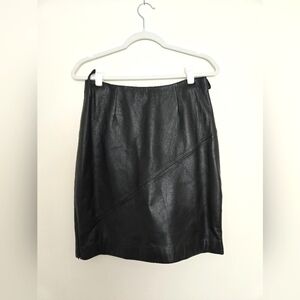 Pelle Studio Black Leather Pencil Skirt